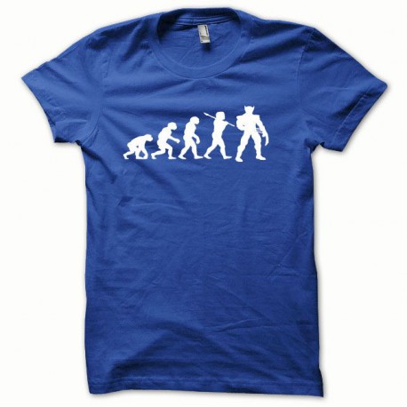 Tee shirt Wolverine Evolution blanc/bleu royal