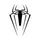 Camiseta del símbolo sorprendente hombre araña blanca
