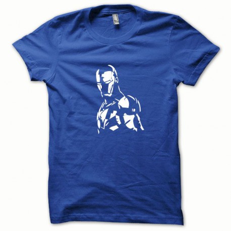 Tee shirt Iron Man blanc/bleu royal