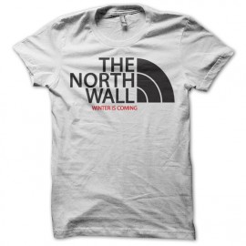 Tee shirt trone de fer parodie north face blanc