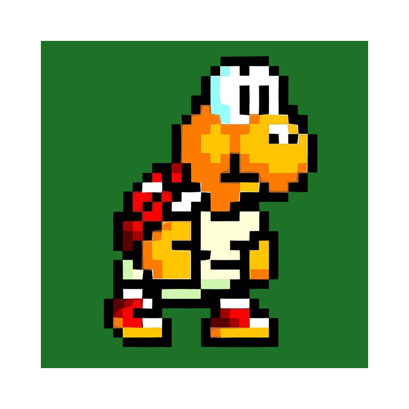 tee shirt Koopa Troopa turtle 8 bit vert.