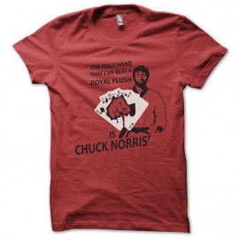 tee shirt chuck norris défonce tout rouge