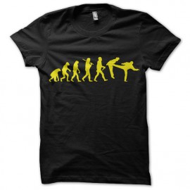 black tee shirt Evolution chuck norris foot in mouth