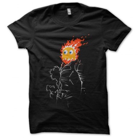 tee shirt ghost man rider parody pac man noir