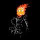 tee shirt ghost man rider parody pac man noir