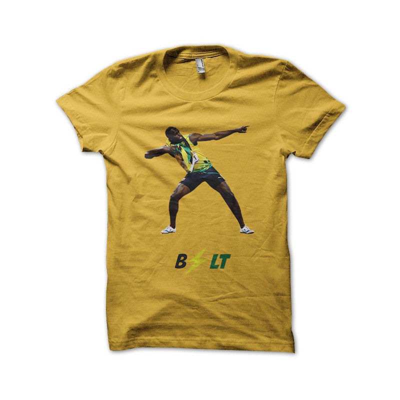 yellow tshirt usain bolt