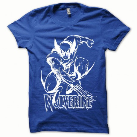 Tee shirt Wolverine blanc/bleu royal