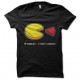 black t-shirt pac man