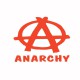 Tee shirt Anarchy orange/blanc