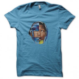 pharrell williams t-shirt with blue daft punk helmet sky