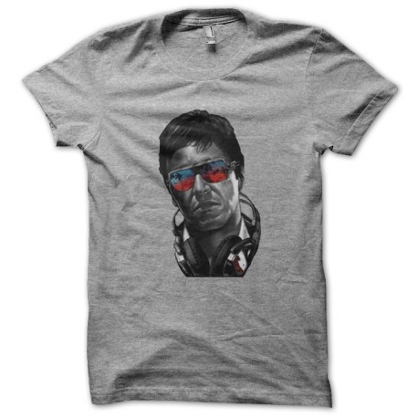 tee shirt tony montana fashion en gris