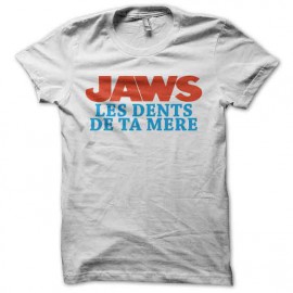 tee shirt JAWN les dents de ta mère blanc