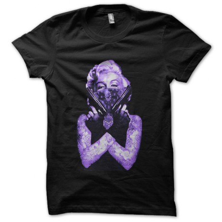 tee shirt marilyn monroe violet l arme fatale en noir