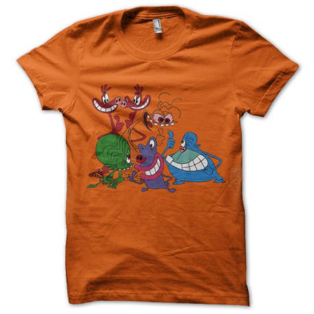 tee shirt les zinzins de l'espace en orange