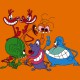 tee shirt les zinzins de l'espace en orange