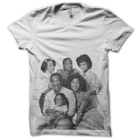 tee shirt cosby show la famille en blanc