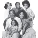 tee shirt cosby show la famille en blanc