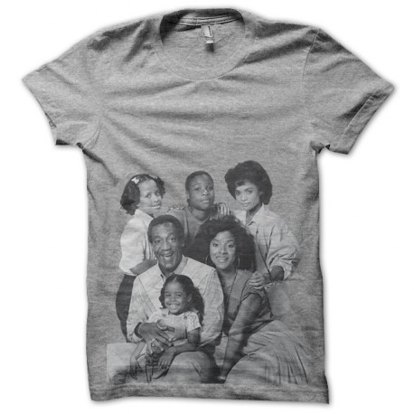 tee shirt cosby show la famille en gris