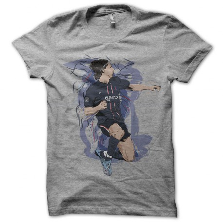 tee shirt zlatan ibrahimovic artistique gris