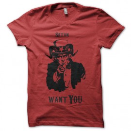 tee shirt satan want you rouge