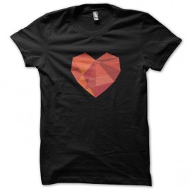 corazón negro de la camiseta