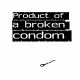 Tee shirt Broken condom noir/blanc