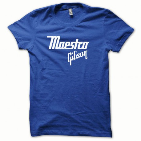 Tee shirt Maestro Gibson Bleu/Blanc