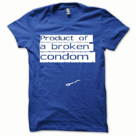 Shirt Broken condom white / royal