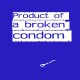 Tee shirt Broken condom blanc/bleu royal