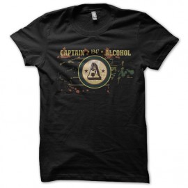 tee shirt captin alcohol noir