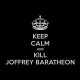camisa de mantener la calma matanza Joffrey Baratheon negro