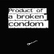 Tee shirt Broken condom blanc/noir