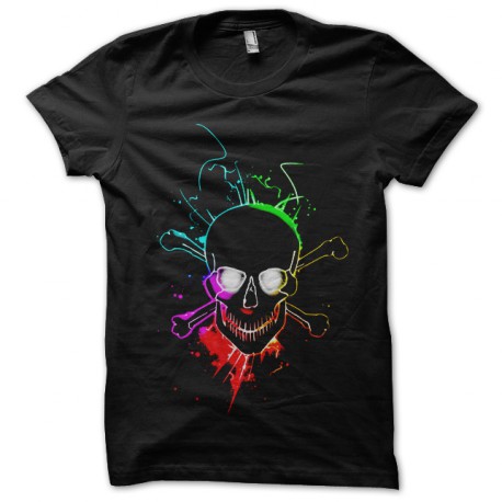 tee shirt glowing skull noir
