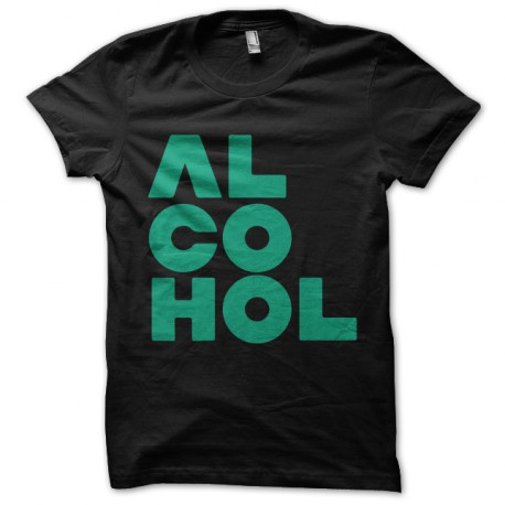 alcohol negro camiseta