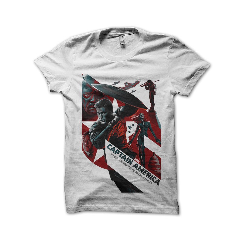 camiseta capitan america blanca