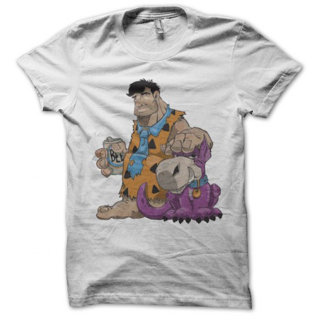 tee shirt flintstone blanc