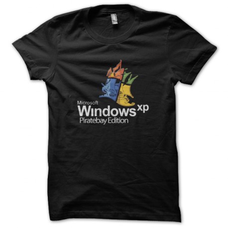 windows xp black t-shirt