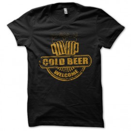 tee shirt cold beer noir