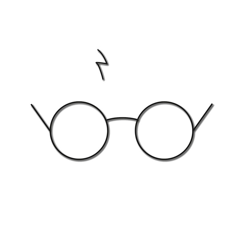 Gafas Blancas De La Camiseta Y De La Cicatriz De Harry Potter