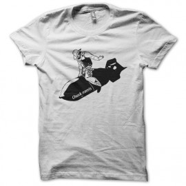 tee shirt Chuck norris the boom blanc