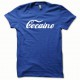Tee shirt Cocaine blanc/bleu royal