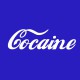 Tee shirt Cocaine blanc/bleu royal