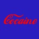 Tee shirt Cocaine rouge/bleu royal