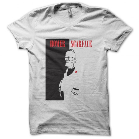 tee shirt homer simpson parodie scarface noir