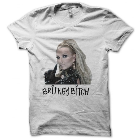 tee shirt britney bitch blanc