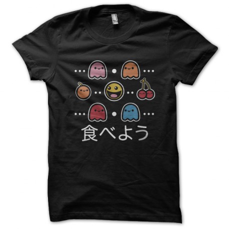negro camiseta Pacman
