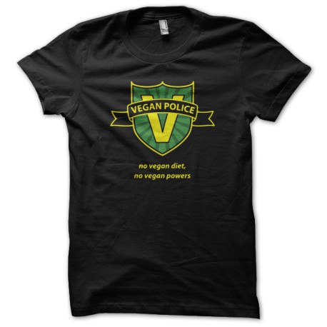 Vegan black tee shirt Police