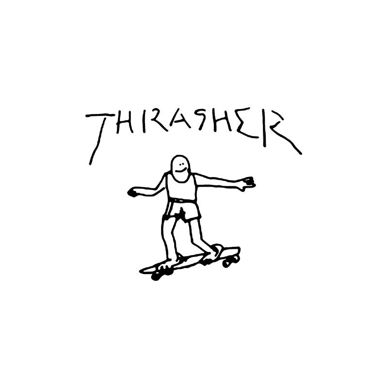 white tee shirt Thrasher