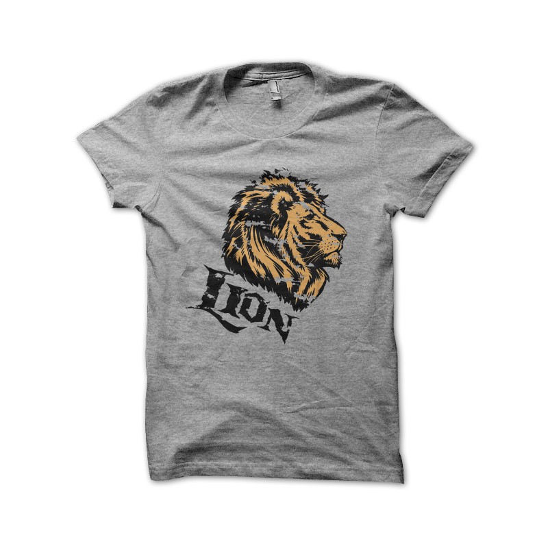 lion t-shirt gray