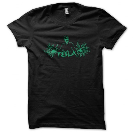 tee shirt Tesla noir